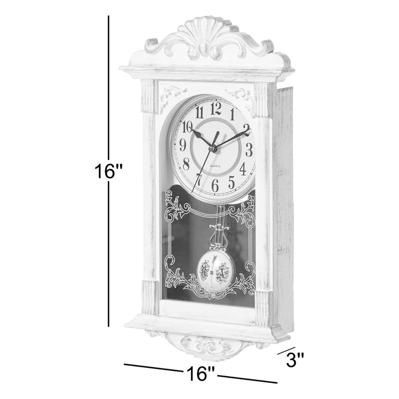 Pendule rétro d'aspect bois, Vert