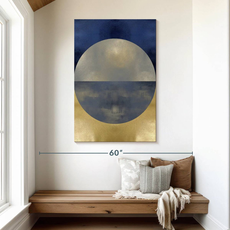 Avery Blue Sphere I, 48" H x 32" W