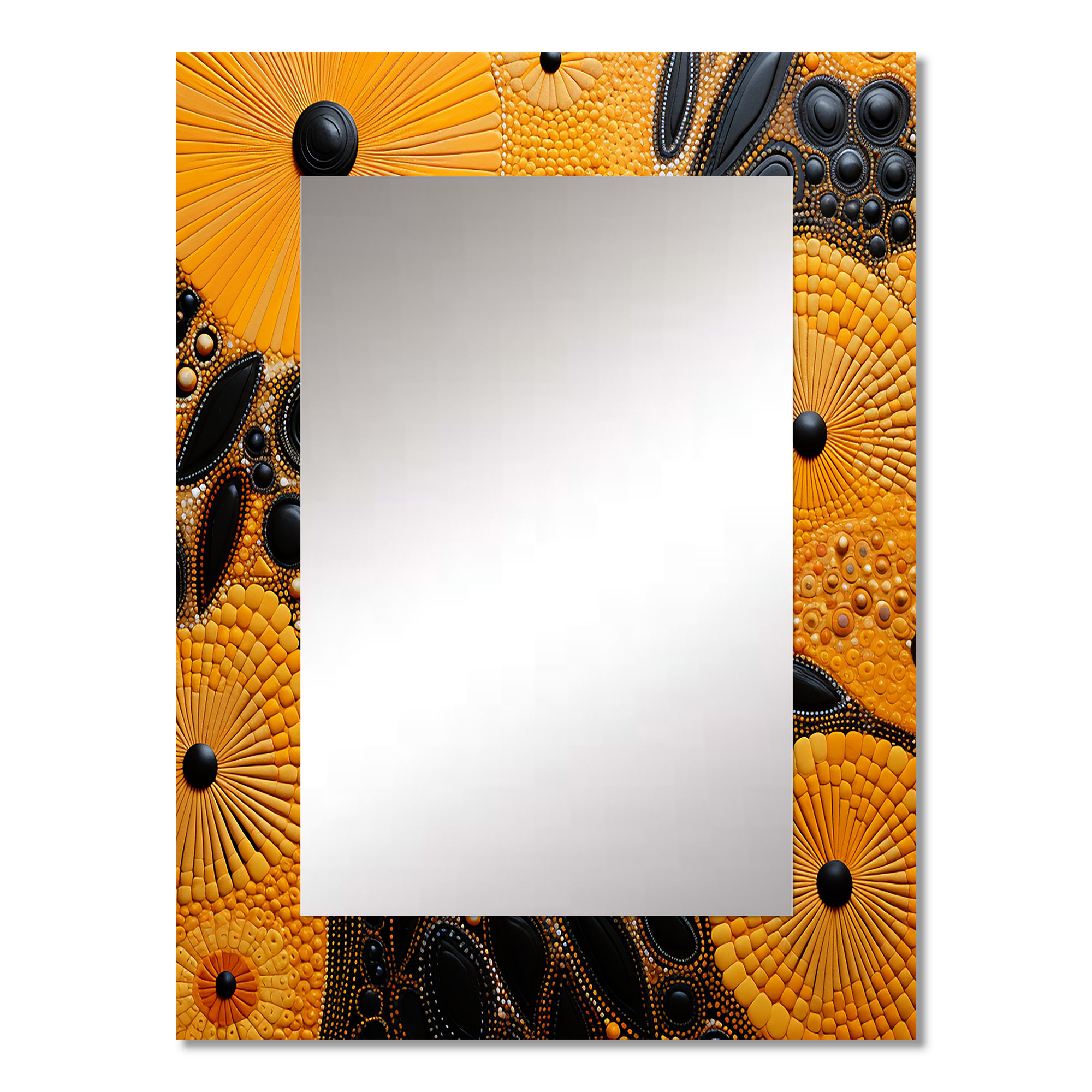 Dakota Fields Yellow And Black Native Art Heritage Tapestry - Native ...