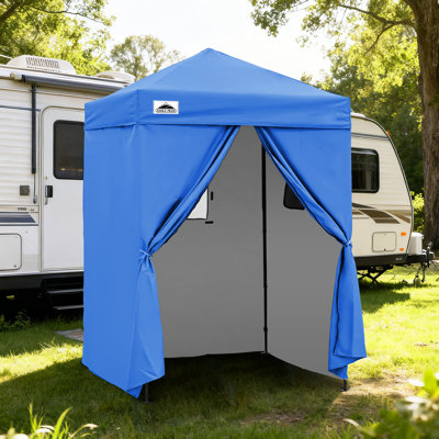 Tente d'intimité escamotable portative instantanée 5 x 5 pi pour salle de douche temporaire, vestiaire, cabine photo et toilette de camping