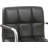 Contemporary Adjustable Swivel Arm Bar Stool With Cushion, Black-1817761094