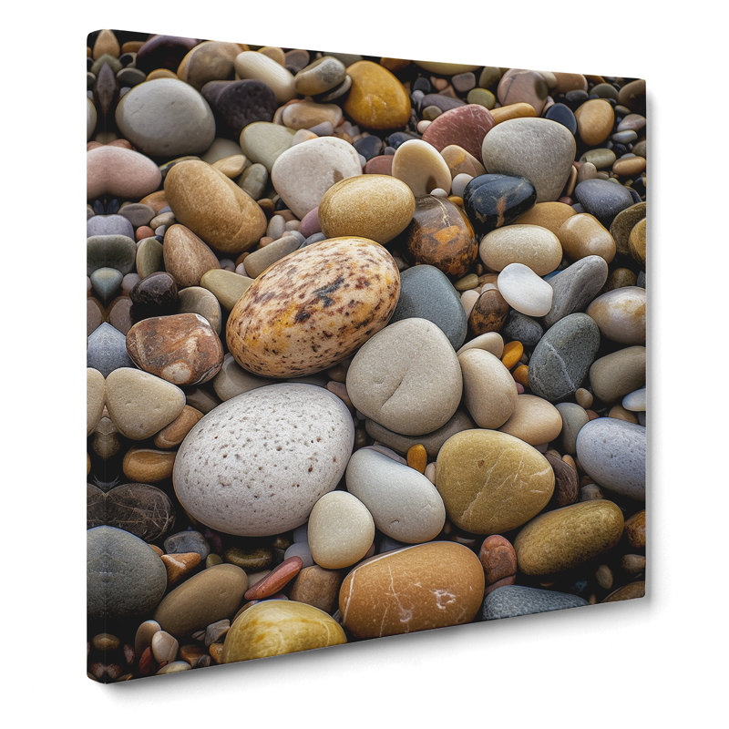 Pebbles Photograph - Wrapped Canvas, 50cm H x 50cm W x 3cm D