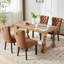 Linen Fabric Dining Chair , Blue, Solid Wood Legs Chairs, Upholstery, Blue Color-108793790