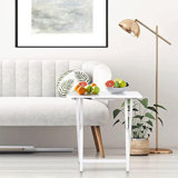 Rectangle Folding Portable  Snack Serving Tray Table, 2 Piece Set