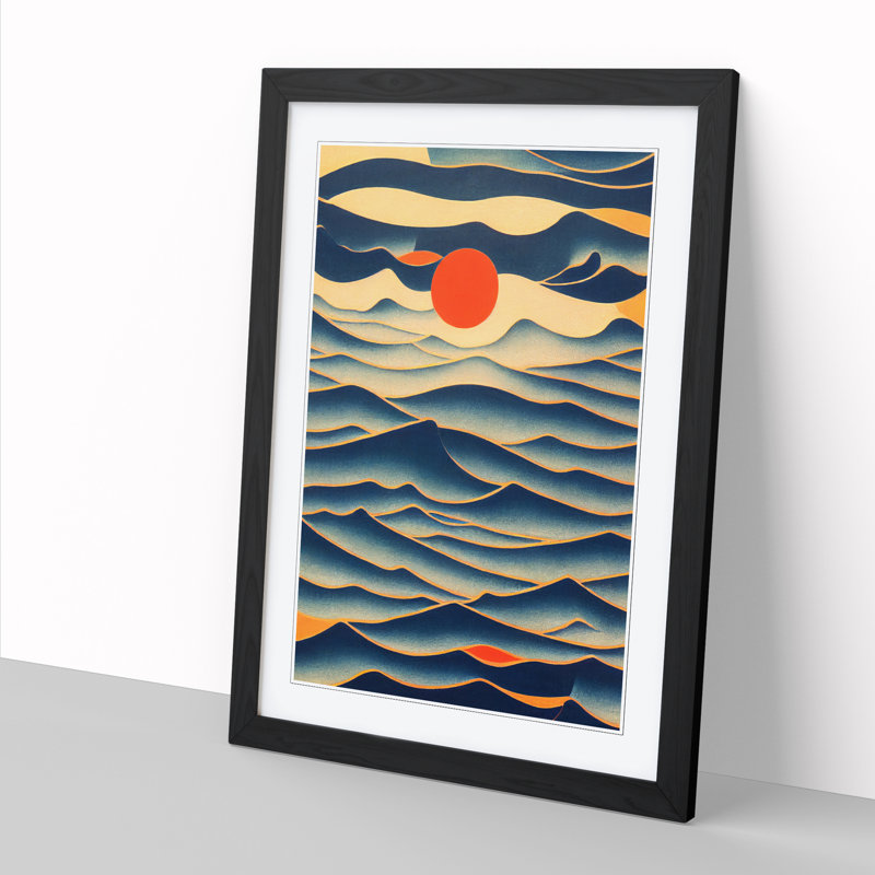 Andreucci Ocean Abstract Painting Vol.4 1 Piece Wall Art, 64cm H x 46cm W, Oak