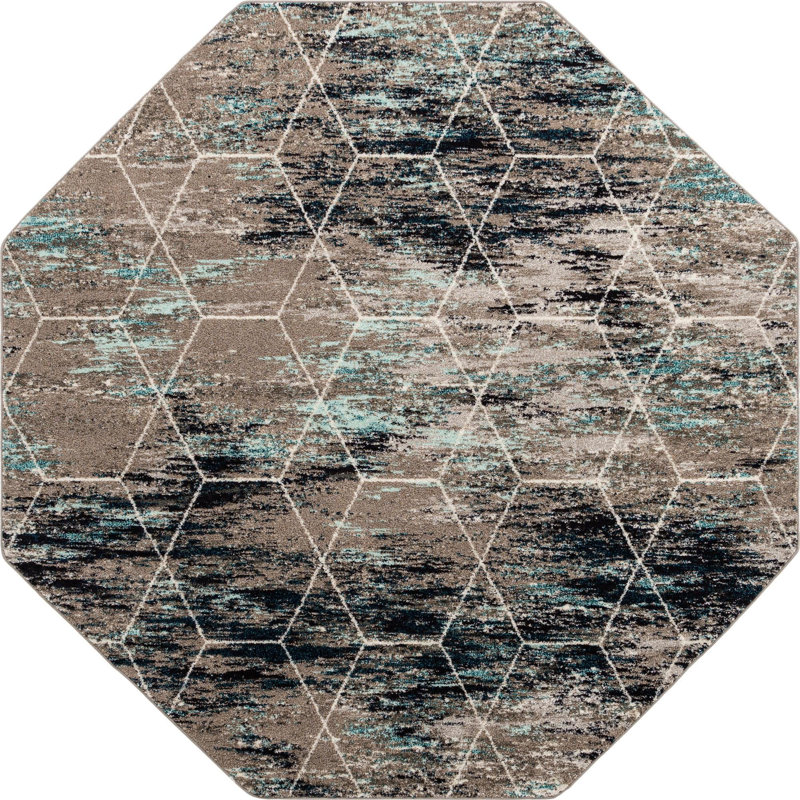 Johnstonville Geometric Indoor Rug, Octagon 7'10" x 7'10"