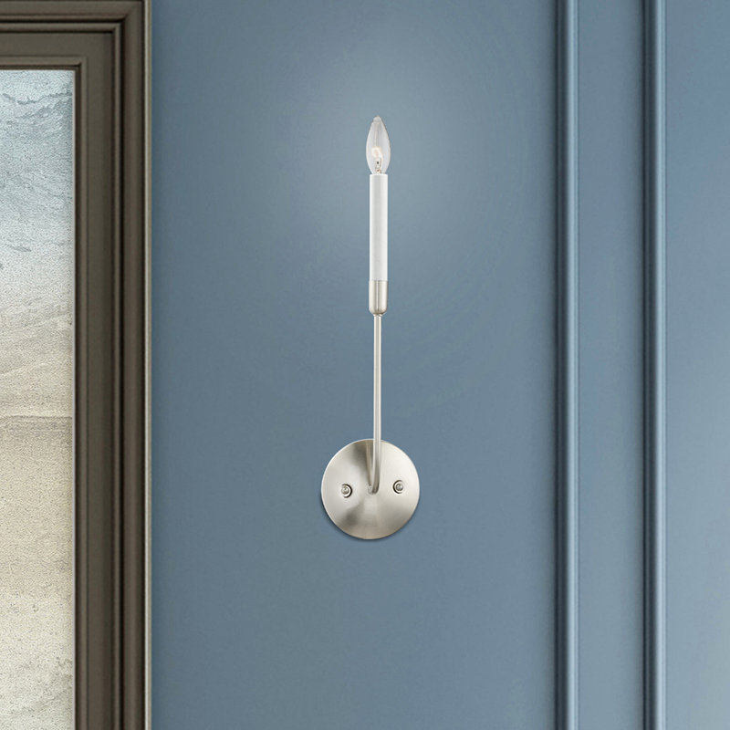 Balmers Flush Mounted Sconce, Brushed Nickel