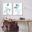 «Beautiful Minimalist Blue Flower Plant Stem» par Albert Koetsier - ensemble de 2 peintures-70554377-70554384