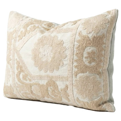 Housse de coussin en coton brodé rétro