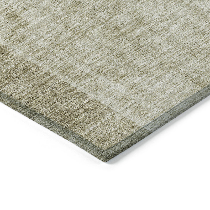 Tapis intérieur lavable à motif géométrique 9 pi x 12 pi beige