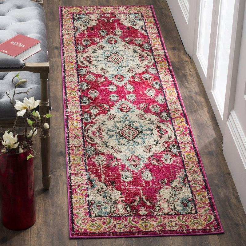 Almyra Oriental Area Rug, Runner 2'2" x 18', Orange