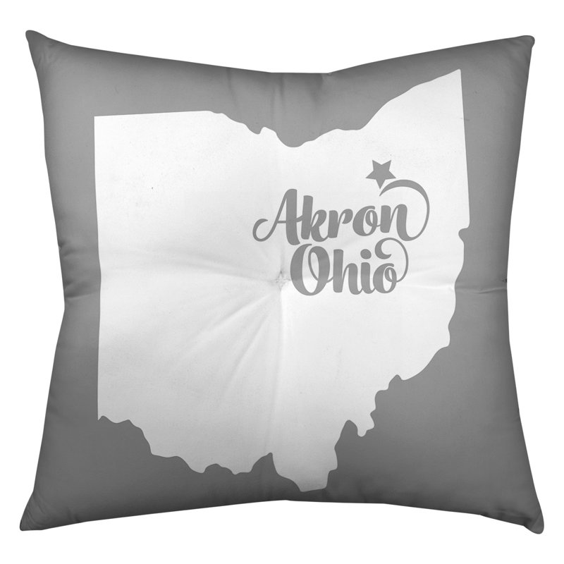 Coussin de plancher touffeté, 26 po x 26 po, Gris, Akron