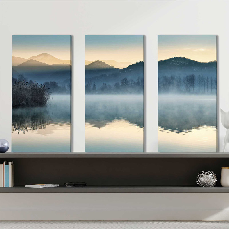 «Quiet Morning», ensemble de 3 reproductions de photos sur toiles tendues, H 24 po x l 36 po x P 0,75 po