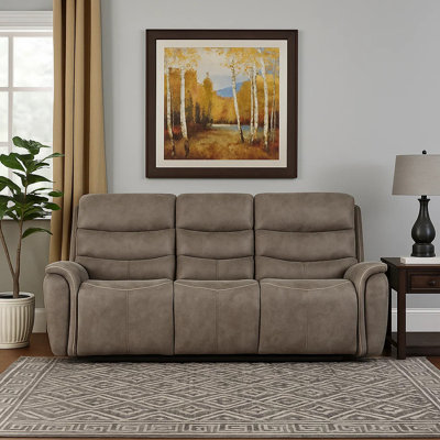 Folu 90.6'' Faux Leather Reclining Sofa