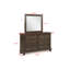 Ensemble de chambre à coucher moderne avec lit plateforme et rangement brun-866132117-866132202