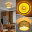 Plafonnier Boho, mini lustre en rotin