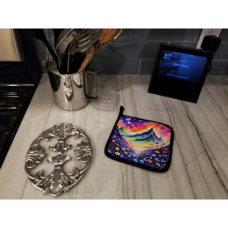 Colorful Violets Pair of Pot Holders