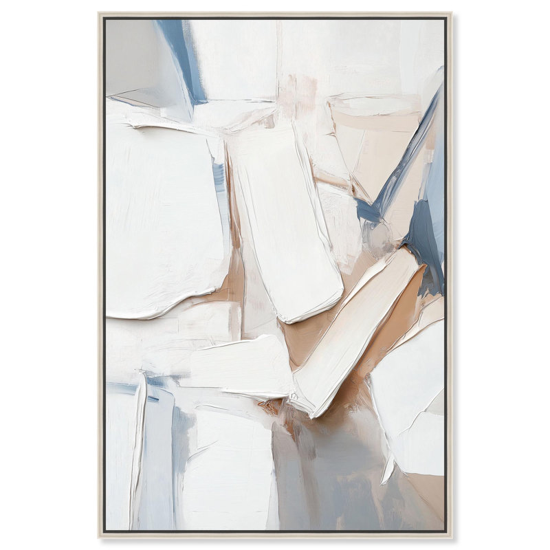 Bone and Beige II Canvas by Art Remedy, 25" H x 17" W, White, Floater Frame