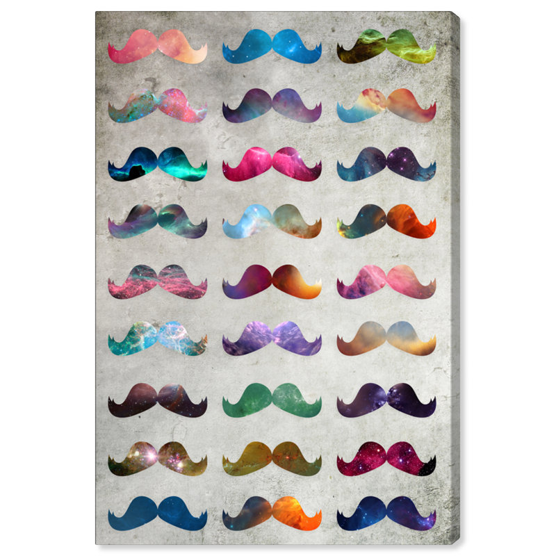 «Mustache Madness», reproduction sur toile tendue, H 30 po x l 20 po