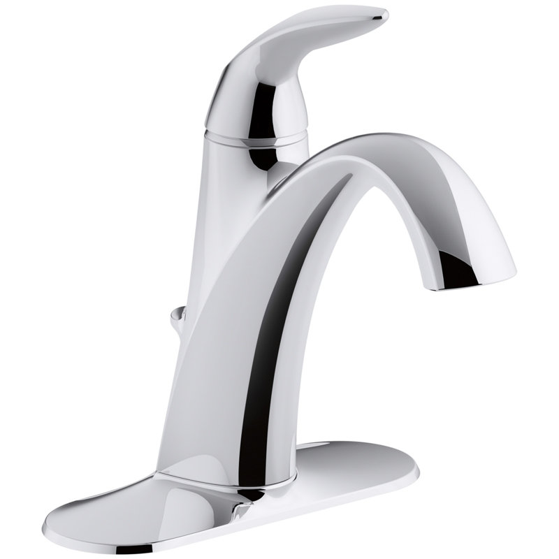 Alteo Single Hole Bathroom Faucet with Drain Assembly, Polished Chrome