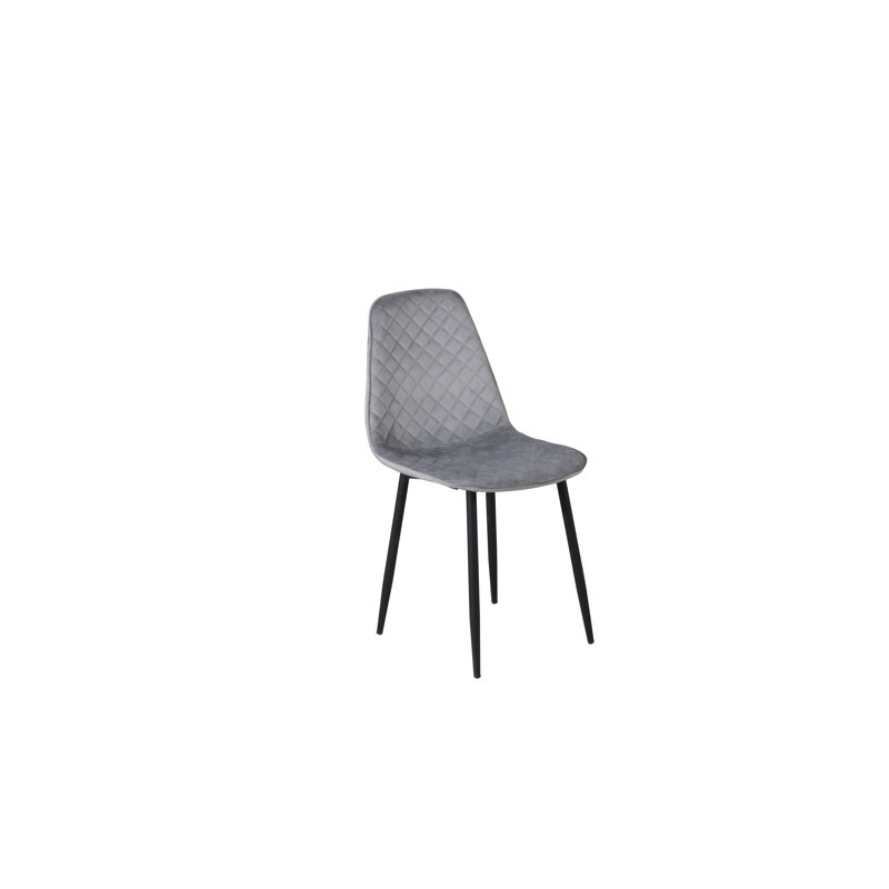 Anjana 48cm H Velvet Upholstered Side Chair, Grey