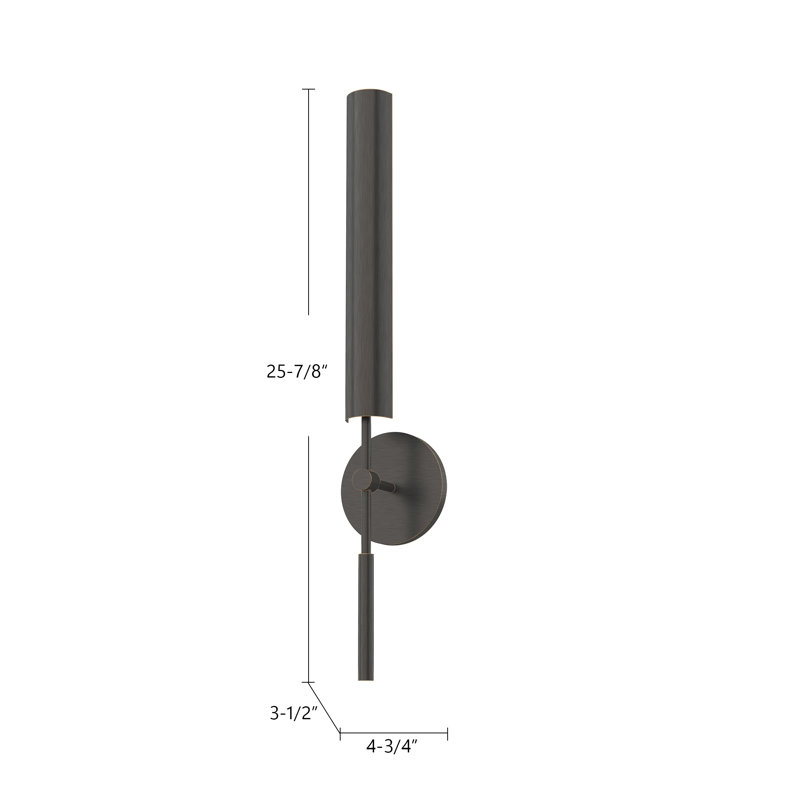 Astrid 1 - Light LED Bath Sconce, Urban Bronze