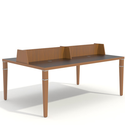 Element Rectangle 4 Person Benching Workstation with Cable Management