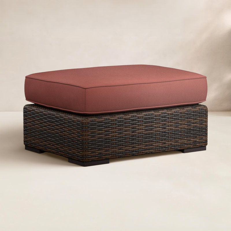 Montecito Outdoor Ottoman, Canvas Henna Sunbrella® Canvas