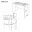 Ensemble repas d'extérieur en fer avec accoudoirs en bois d'acacia pour les rassemblements de patio, balcon et cour arrière-1214298191