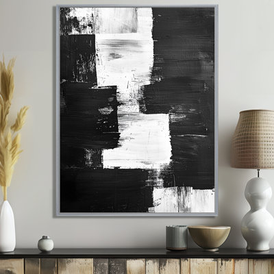 Onder monochromatique dérive des ombres dans le noir I - art mural transitionnel