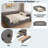 Upholstered Daybed With Usb And 2 Drawers-2017775971