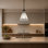 Luminaire suspendu hexagonal en verre coloré Tiffany
