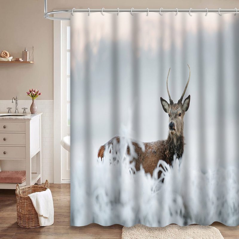 Rideau de douche Red Deer Buck, L 72 po x l 78 po