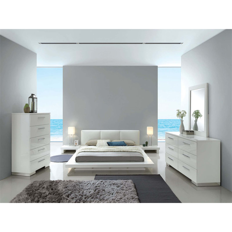 Commode à cinq tiroirs moderne et ultrabrillante, parfaite pour un rangement stylisé et une mise en valeur de l'espace.