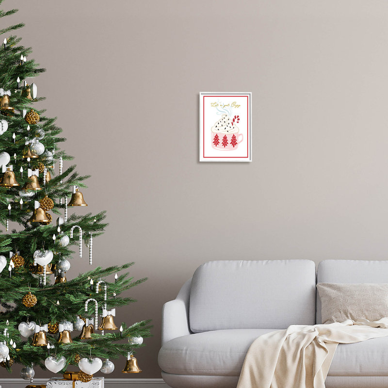 «Let's Get Cozy Pink Cocoa» par The samedi Evening Post - impression sur bois, H 14 po x l 11 po x P 1,5 po