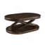 Ensemble de tables basses rétro 3 pièces, ensemble de table de salon en bois comprenant table basse ovale de 44 po, ensemble de 2 tables de bout rondes, espresso