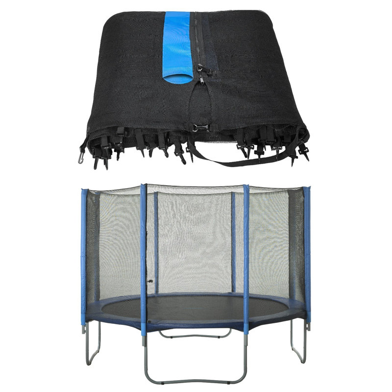 Le filet de sécurité pour trampoline convient aux trampolines rondes de 13 pi utilisant 8 poles droites - remplacement du filet de trampoline résistant aux rayons UV et aux intempéries - S'installe à l'extérieur du cadre