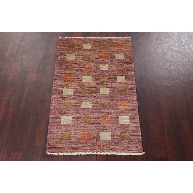Tapis en laine fabriqué à la main Gabbeh 3 x 4