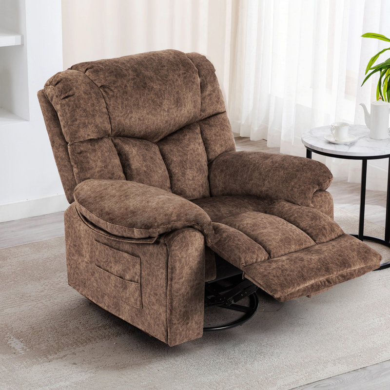 Fauteuil inclinable pivotant et berçant, Brun