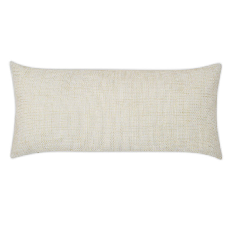 Double Trouble Outdoor Reversible Throw Pillow, Linen