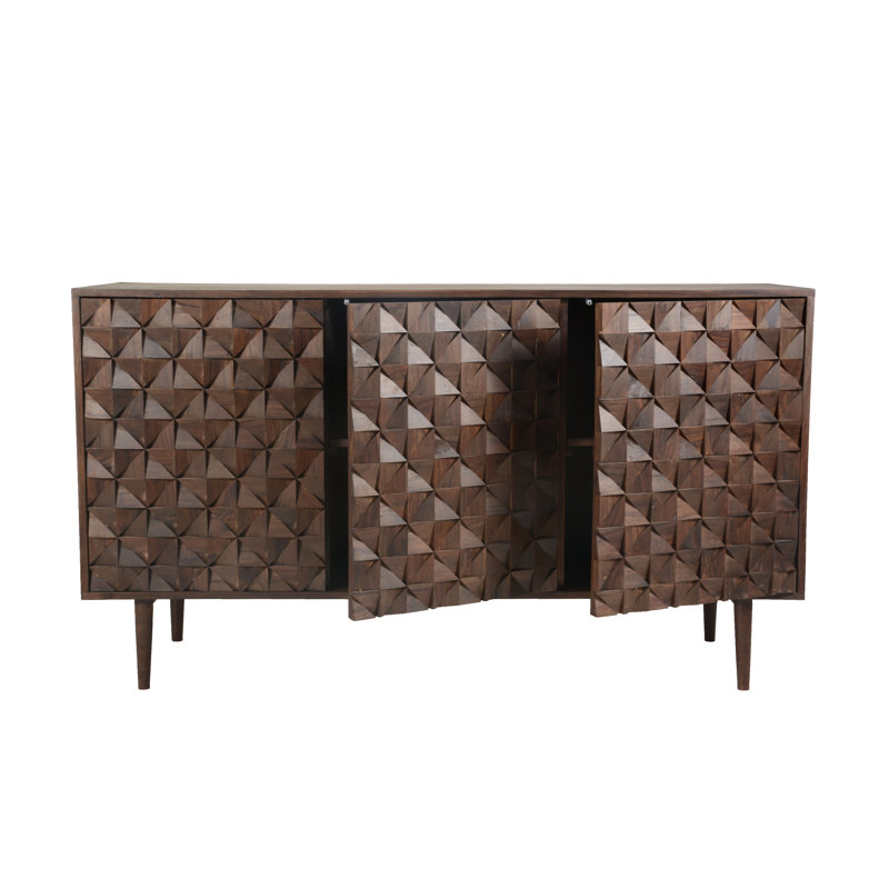 Pablo 58'' W Solid Wood Sideboard, Brown