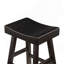 Ensemble de 2 tabourets de bar de style transitionnel, meubles en bois d'hévéa massif à finition noire-2090035908-2101419339-2101419333
