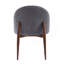Chaise rembourrée en tissu et fer