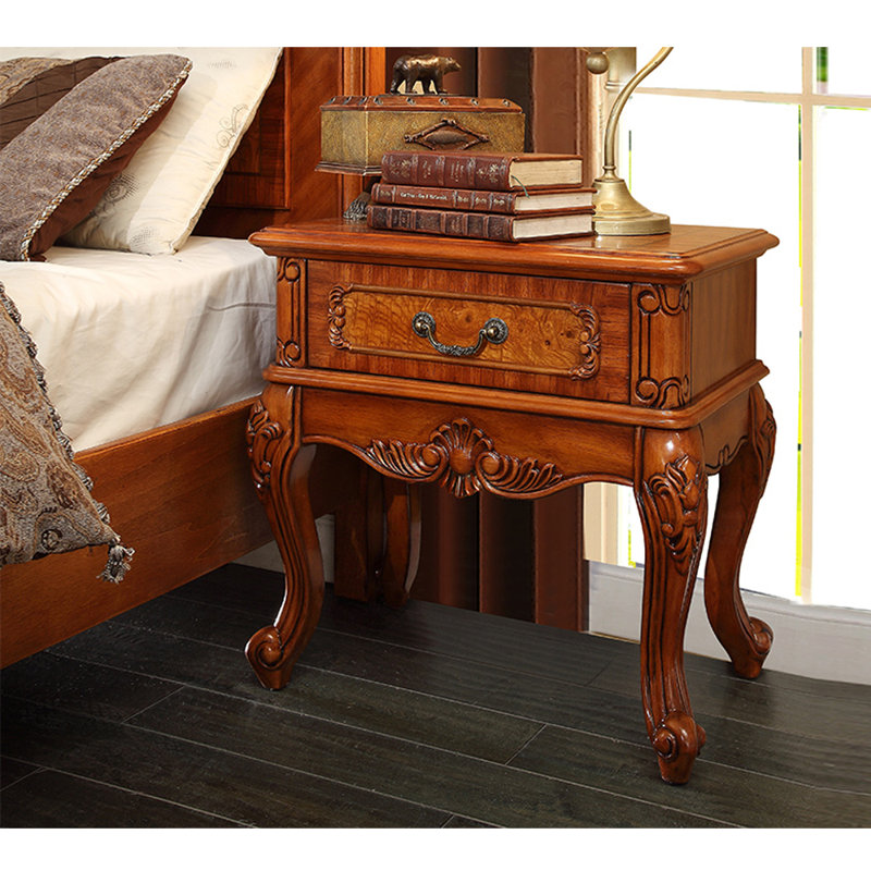 Table de chevet européenne Armoire américaine en bois massif