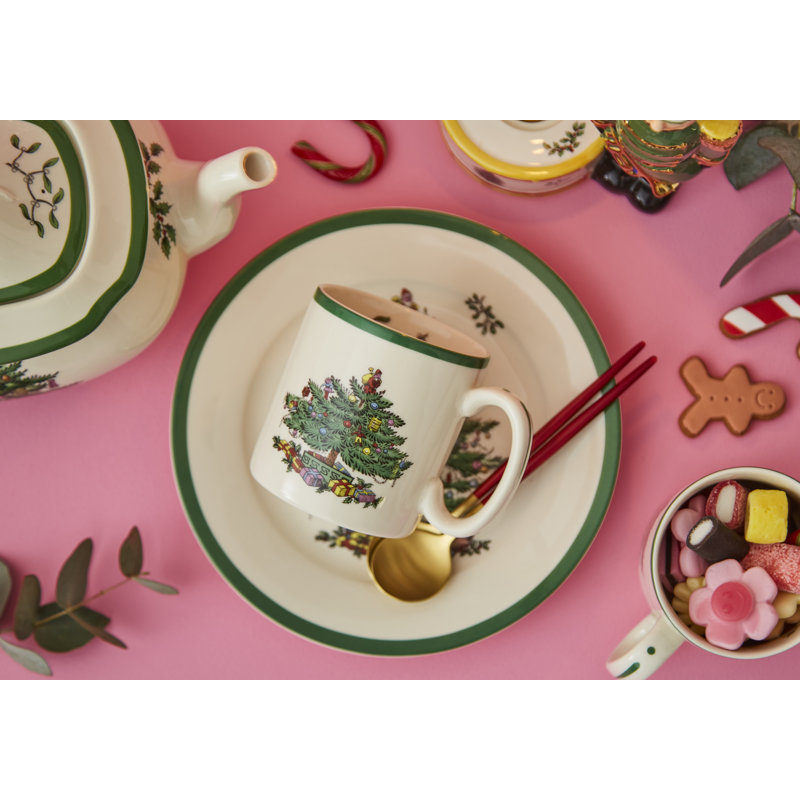 Spode Christmas Tree 4-Piece Earthenware Dinnerware Set