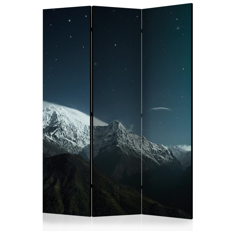 Girven 135cm W x 172cm H 3 - Panel Solid Wood Folding Room Divider
