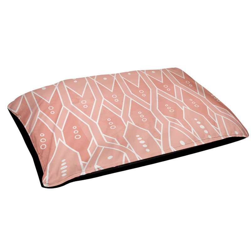 Coussin décoratif trellis, Petit (L 18 po x l 28 po), Orange, Utilisation intérieure/extérieure