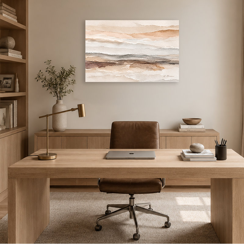 Coastal Strata, art mural sur toile tendue, H 24 po x l 36 po x P 1,5 po