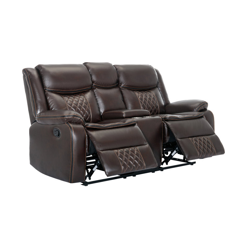 Ensemble de salon inclinable Canuet, Similicuir espresso