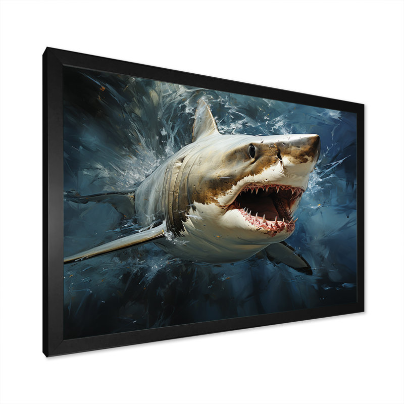 Sark Mako Momentum sur impression sur toile, H 24 po x l 32 po x P 1 po, Cadre simple noir